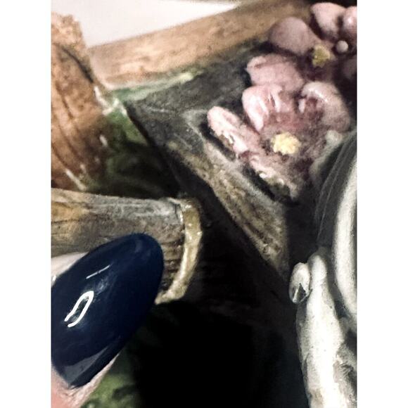 The Mirella Collection Whimsical Tabletop Clock Boy With Dog on The Wheelbarrow - Picture 12 of 12